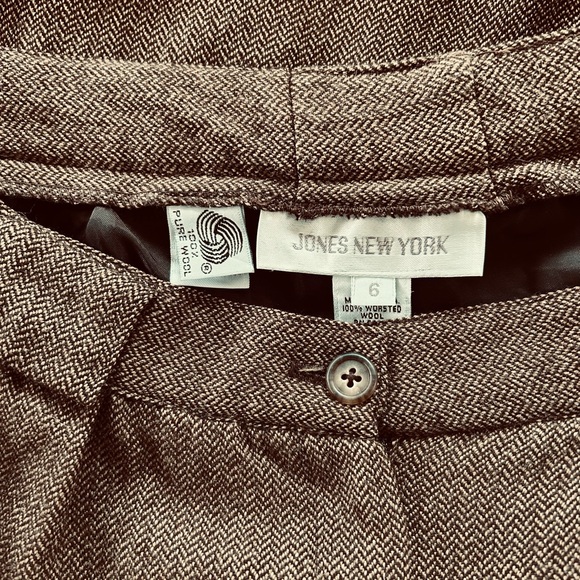 100% Wool Vintage 80’s Tweed Trousers Size 6 - Picture 3 of 7